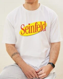 Seinfeld Logo T-Shirt -Thread Heads Sale Store White Front ef9b26de c6a9 4d5f 8910 4cd940459e52