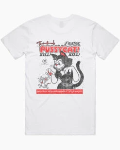 Faster Pussycat Kill Kill T-Shirt -Thread Heads Sale Store WhiteBack Mens T shirt Back 673d49c8 ccc1 4b76 a174 2c7148b15442