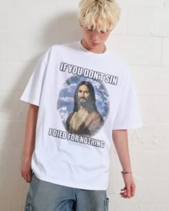 If You Don't Sin Jesus Oversized Tee 9 If You Don't Sin Jesus Oversized Tee -Thread Heads Sale Store WhiteOversized Front a7d8bba5 8400 48b1 acdf 10235b739715
