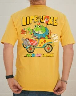 Life Is A Joke T-Shirt -Thread Heads Sale Store Yellow Back 4beb32a0 c58d 4ced a787 4d73e01f13d5