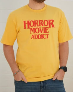 Horror Movie Addict T-Shirt -Thread Heads Sale Store Yellow Front 6972a026 436c 43d3 8f27 f4c78287698d