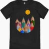 12 Colour Mountains T-Shirt -Thread Heads Sale Store black 12 colour mountains mens tshirt