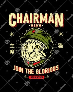 Chairman Meow T-Shirt -Thread Heads Sale Store black chairman meow