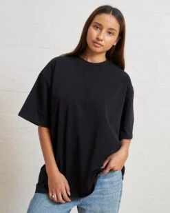 Oversized Tee 4 Pack: Black, Charcoal, Natural, White -Thread Heads Sale Store black oversized2 6d74a670 bb9a 49d2 9d19 24a200e46d77