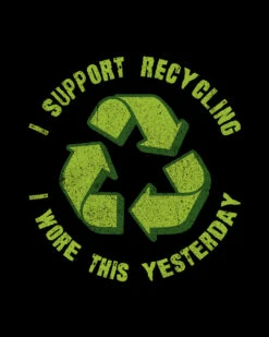 I Support Recycling T-Shirt -Thread Heads Sale Store black recycling