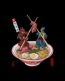 Samurai Duel Over Ramen T-Shirt -Thread Heads Sale Store black samurai duel over ramen 5262b3d8 8727 49db ab3a 7f11a5f7295c
