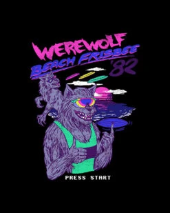 Werewolf Beach Frisbee T-Shirt -Thread Heads Sale Store black werewolf beach frisbee 9b0ae11f 58b2 4a4c 92c8 ecf934b01e6b