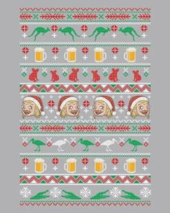 Aussie Ugly Sweater T-Shirt -Thread Heads Sale Store grey aussie ugly sweater design