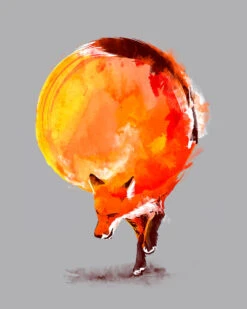 Sun Fox T-Shirt 9 Sun Fox T-Shirt -Thread Heads Sale Store grey sun fox design