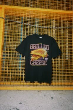 Grilled Cheese T-Shirt -Thread Heads Sale Store grilled cheese white hung up
