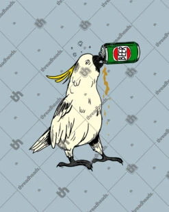 Cockatoo Beer T-Shirt -Thread Heads Sale Store pale blue cockatoo beer