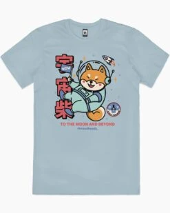 Cosmic Shiba T-Shirt -Thread Heads Sale Store pale blue cosmic shiba mens tshirt