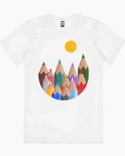 12 Colour Mountains T-Shirt -Thread Heads Sale Store white 12 colour mountains mens tshirt