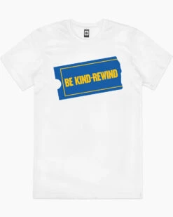 Be Kind - Rewind T-Shirt -Thread Heads Sale Store white be kind rewind mens tshirt