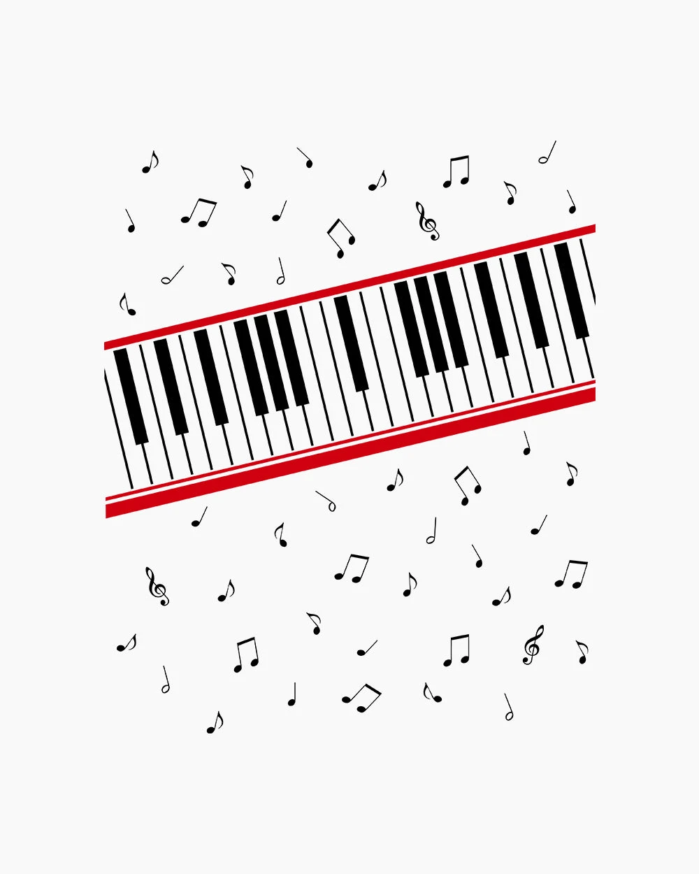 Beat It Piano Keys T-Shirt 4 Beat It Piano Keys T-Shirt - Image 2