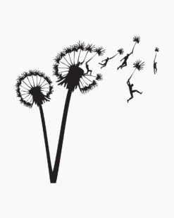 Dandelion Flight T-Shirt -Thread Heads Sale Store white dandelion flight