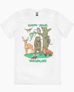 Know Your Wildlife T-Shirt -Thread Heads Sale Store white know your wildlife mens tshirt