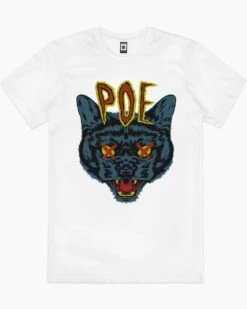 Poe's Cat T-Shirt -Thread Heads Sale Store white poes cat mens tshirt