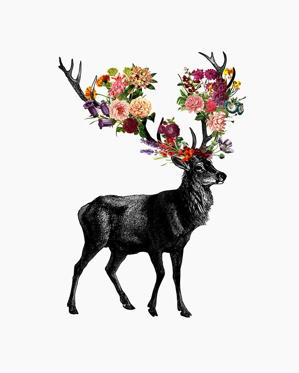 Spring Itself Deer Floral T-Shirt 4 Spring Itself Deer Floral T-Shirt - Image 2