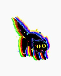 Technicat Glitch T-Shirt -Thread Heads Sale Store white technicat glitch